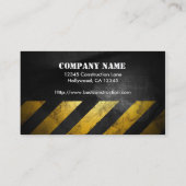 Grunge Construction Business Card (Back)