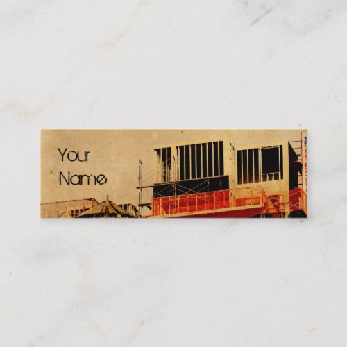 grunge construction business card template