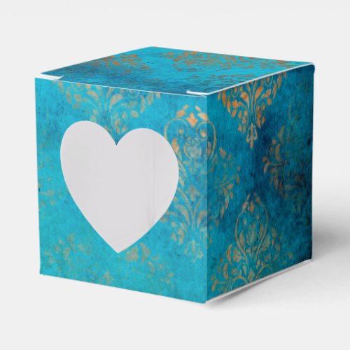 Grunge Copper Patina and Turquoise Favor Boxes