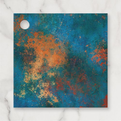Grunge Copper Patina and Turquoise Favor Tags