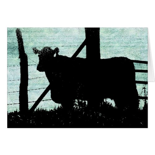 Grunge Cow Silhouette All Occasions 