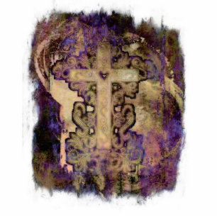 Grunge cross magnet