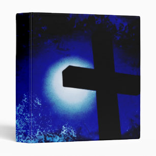 Grunge Cross Moonlight Avery Binder