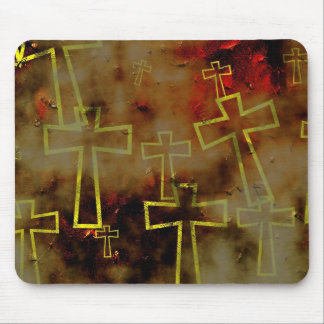grunge-cross mouse pad