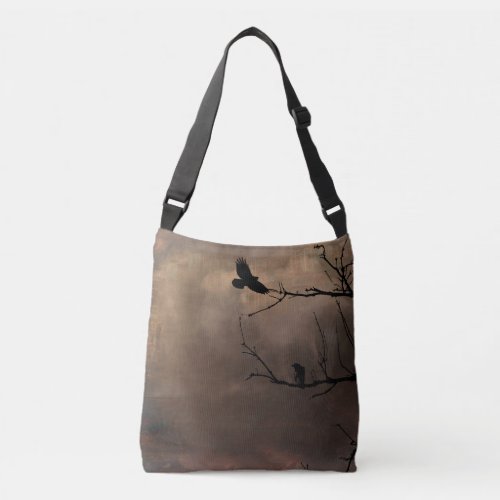 Grunge Crows Crossbody Bag