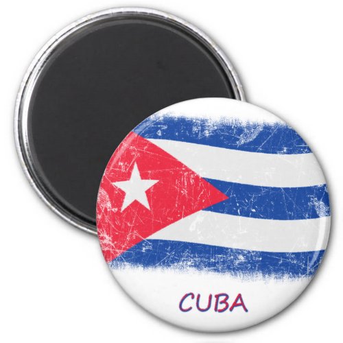 Grunge Cuba Flag Magnet