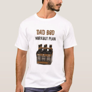 Grunge Dad Bod Workout Plan Beer Bottles Humor T-Shirt