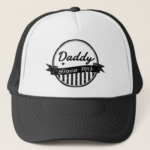 Grunge Daddy Since 2013 Banner Circle Trucker Hat