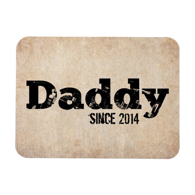 Grunge Daddy Since 2014 Magnet (Horizontal)