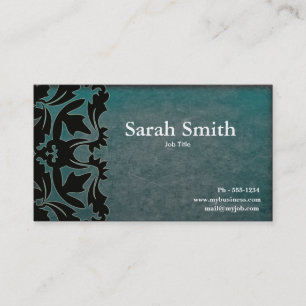 Grunge damask business card