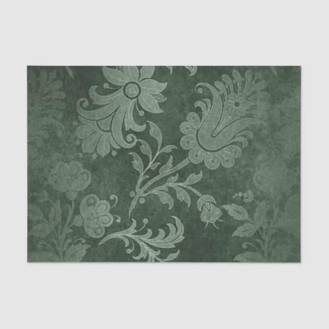 Grunge Damask Pattern Tissue Paper (Front)