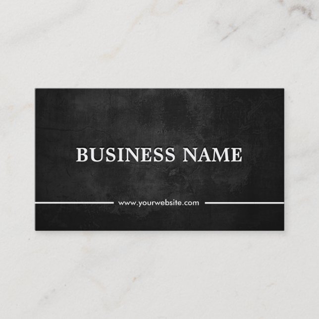 Grunge Dark Stock Broker Business Card (Front)