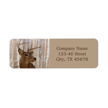 Grunge Deer Woodgrain Carpenter Construction Label by heresmIcard at Zazzle