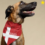 Grunge Denmark Danish Flag Custom Name Pet Bandana<br><div class="desc">You beloved dog can wear your family's national pride! This grunge style Danish flag pet bandana is easy to personalize with your dog's name! The white Nordic Cross on a red background, your furry family member will certainly stand out in style. There are other flag dog bandanas in this shop,...</div>