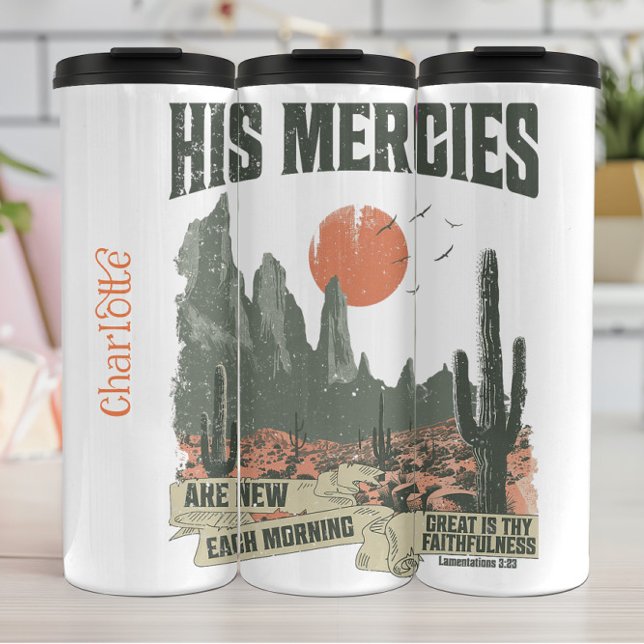 Grunge Desert Christian Scripture Design Thermal Tumbler (Creator Uploaded)