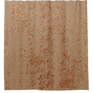 Grunge design. Copper glossy background. Metallic  Shower Curtain