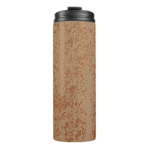 Grunge design. Copper glossy background. Metallic Thermal Tumbler