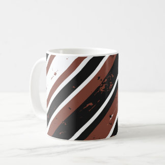 Grunge Diagonal Striped Abstract Design Coffee Mug