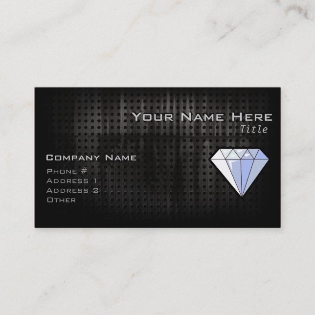 Grunge Diamond Business Card (Front)