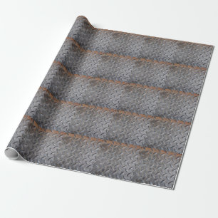 Grunge diamond metal, welded steel texture. wrapping paper