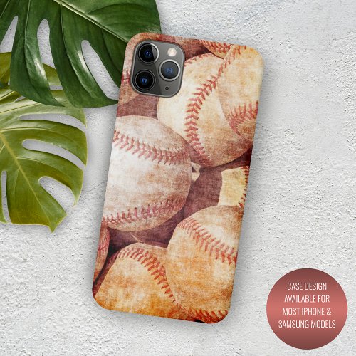 Grunge Dirty Vintage Worn Baseball Sport Balls iPhone 11 Pro Max Case