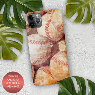 Grunge Dirty Vintage Worn Baseball Sport Balls iPhone 11 Case