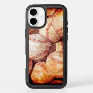 Grunge Dirty Vintage Worn Baseball Sport Balls iPhone 16 Plus Case