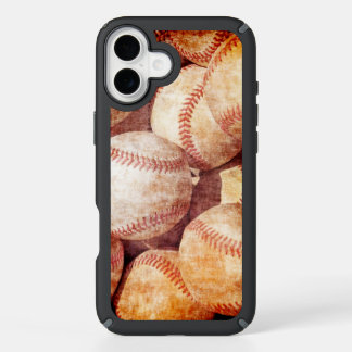 Grunge Dirty Vintage Worn Baseball Sport Balls iPhone 16 Plus Case