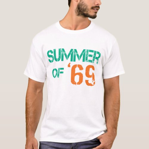 Grunge distressed Summer of 69 Basic Dark Tee