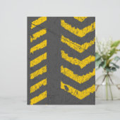Grunge distressed yellow road marking (Standing Front)