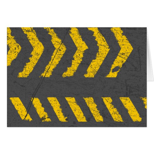 Grunge distressed yellow road marking cards (Front Horizontal)
