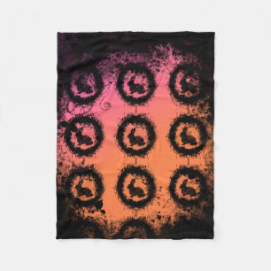 Grunge Easter Bunny Fleece Blanket