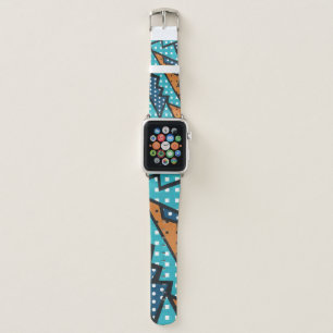 Grunge Effect Vintage Cloth Pattern Apple Watch Band