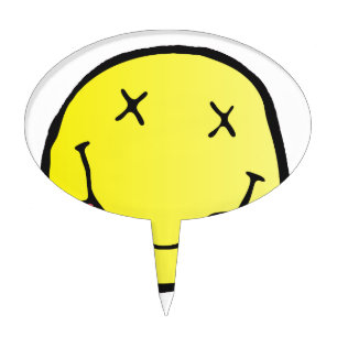 grunge emoji cake topper
