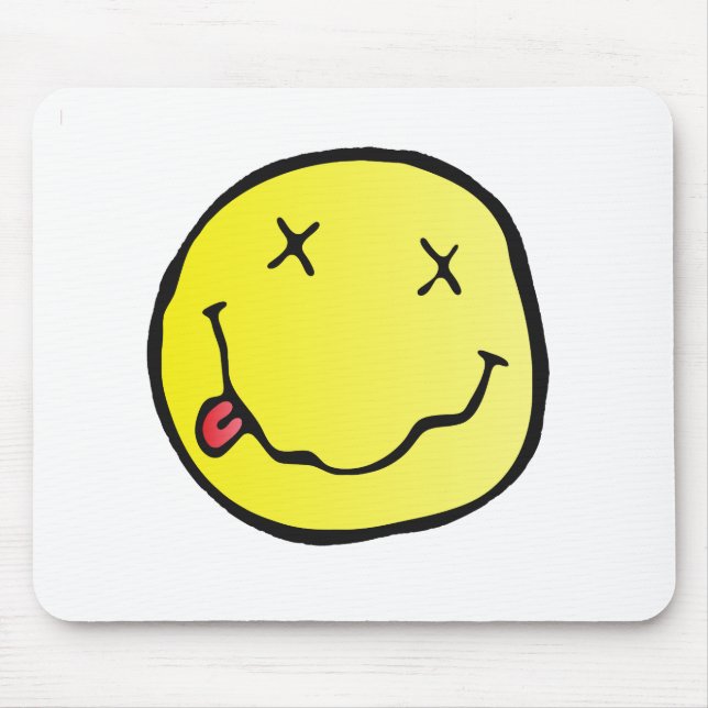 grunge emoji mouse pad (Front)