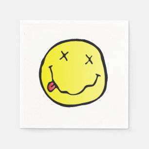grunge emoji paper napkins