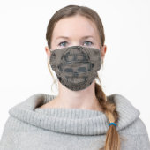 Grunge Face Skull Adult Cloth Face Mask (Worn)
