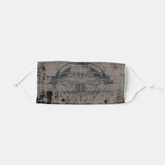 Grunge Face Skull Adult Cloth Face Mask (Front, Folded)