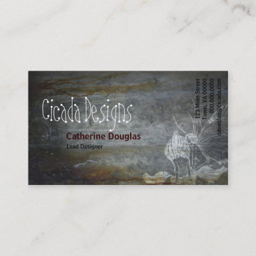 Customizable Grunge Fairy Business Card