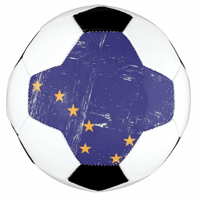 Grunge Flag of Alaska Soccer Ball (Front)