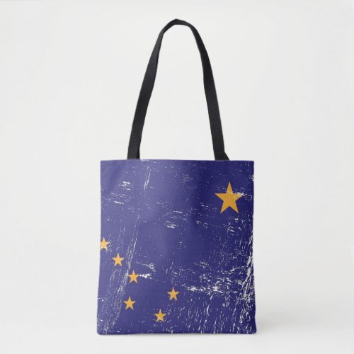 Grunge Flag of Alaska Tote Bag