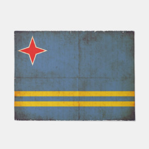 Grunge Flag Of Aruba (Netherlands) Doormat