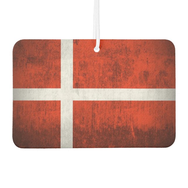 Grunge Flag Of Denmark Air Freshener (Front)