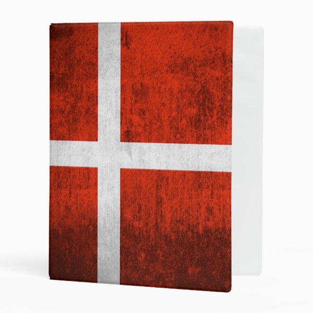 Grunge Flag Of Denmark Mini Binder (Front/Inside)
