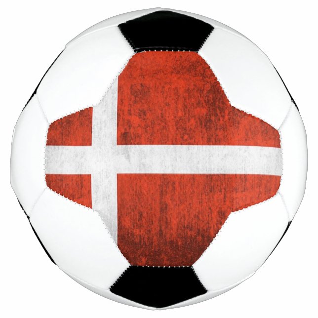 Grunge Flag Of Denmark Soccer Ball (Front)