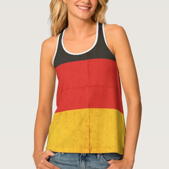 Grunge Flag Of Germany Tank Top (Front)