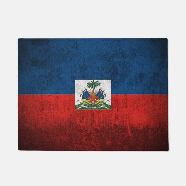 Grunge Flag Of Haiti Doormat (Front)