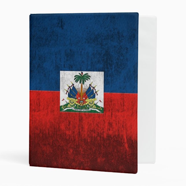 Grunge Flag Of Haiti Mini Binder (Front/Inside)