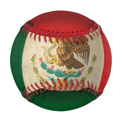 Grunge Flag of Mexico Baseball