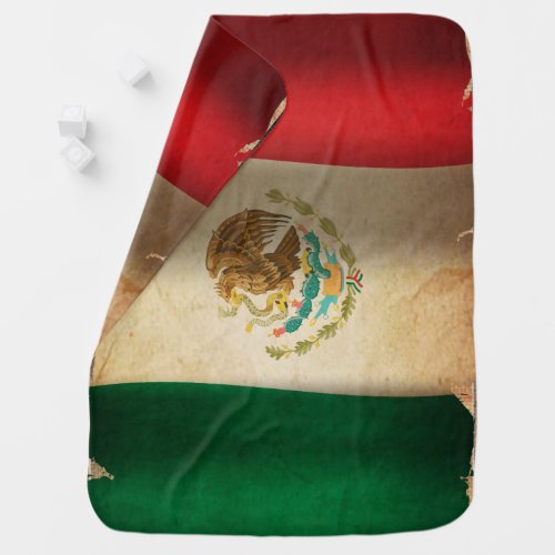 Grunge Flag of Mexico Swaddle Blanket